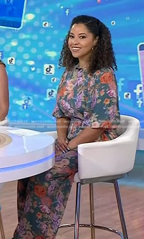 Arianna’s green floral jumpsuit on Today