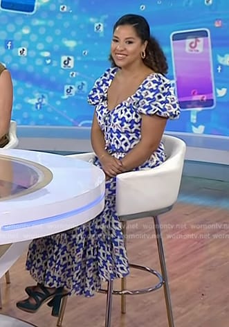 Arianna Davis’s geometric print dress on Today