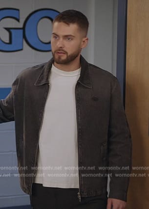 Asher’s black denim jacket on All American