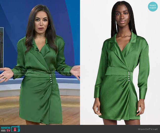 Ba&Sh Falla Dress in Vert worn by Kaylee Hartung on Today