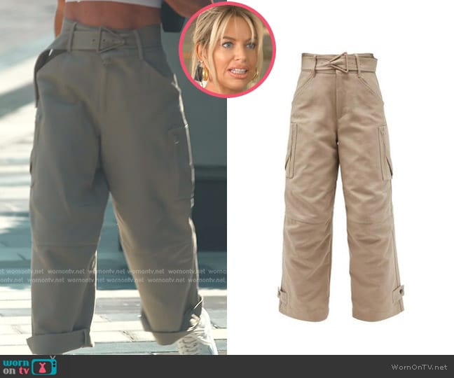Bottega Veneta Belted Cotton-Canvas Cargo Trousers worn by Caroline Stanbury (Caroline Stanbury) on The Real Housewives of Dubai