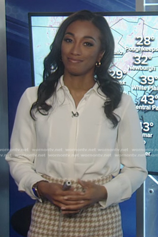 Brittany’s houndstooth skirt on Good Morning America