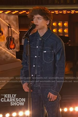 Brody Grant’s denim jacket and jeans on The Kelly Clarkson Show