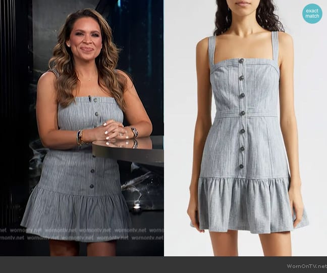 Cinq a Sept Mina Stretch Cotton Blend Sundress worn by Carolina Bermudez on E! News