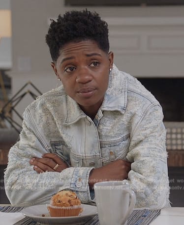 Coop’s distressed denim jacket on All American