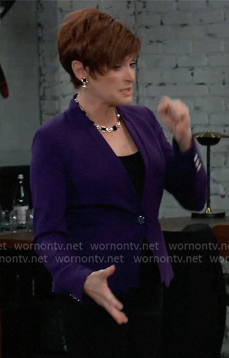 Diane’s purple blazer on General Hospital