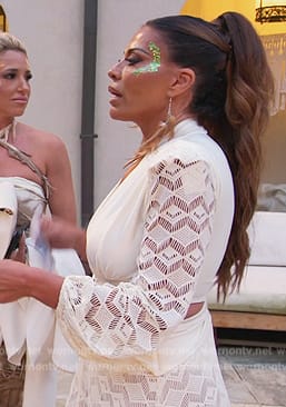 Dolores’s white lace dress on The Real Housewives of New Jersey