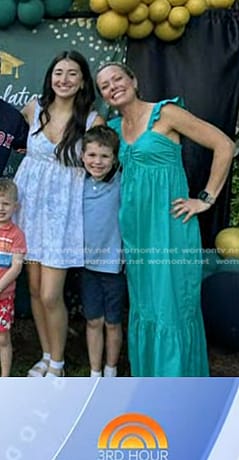 Dylan’s green ruffle strap dress on Today