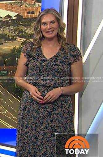 Emily’s floral flutter sleeve midi dress on Today