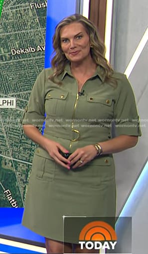 Emily’s green belted utility dress on Today