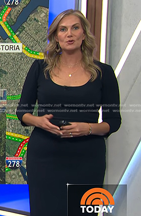 Emily’s navy scoop neck dress on Today