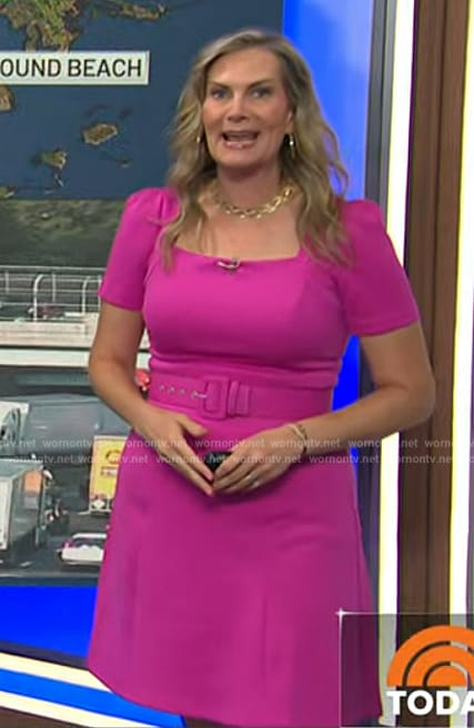 Emily’s pink belted dress on Today