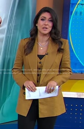 Erielle’s khaki vest and blazer on Good Morning America