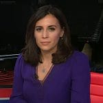 Hallie Jackson’s purple ladder lace trim top on Today
