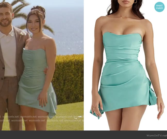 House of CB Jasmine Strapless Satin Corset Dress worn by Jamie (Miya Horcher) on All American