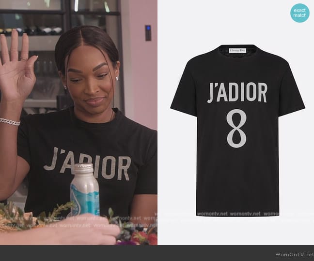 Dior J'Adior 8 T-Shirt worn by (Malika Haqq) on The Kardashians