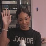Malika’s black J’Adior print tee on The Kardashians