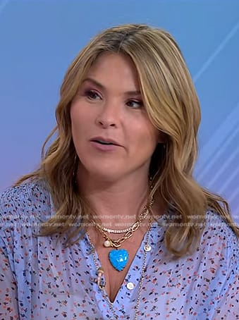 Jenna’s blue heart pendant necklace on Today