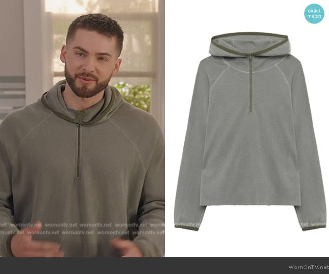 John Elliott Fleet Thermal cotton hoodie worn by Asher Adams (Cody Christian) on All American
