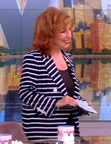 Joy’s blue stripe blazer on The View