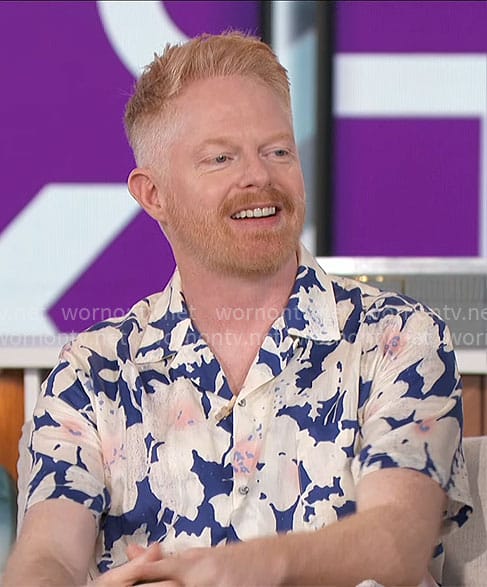 Jesse Tyler Ferguson’s blue floral shirt on The Talk