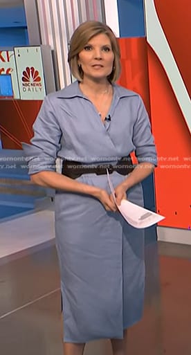 Kate’s blue wrap shirtdress on NBC News Daily