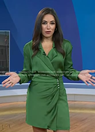 Kaylee’s green wrap mini dress on Today