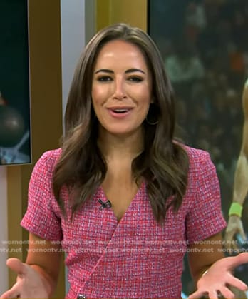 Kaylee’s red tweed wrap dress on Today