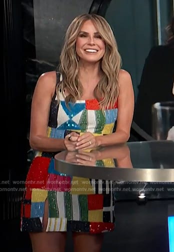 Keltie’s patchwork embellished mini dress on E! News