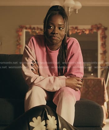 Kiesha’s pink ombre sweatshirt on The Chi