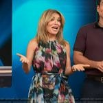 Kit's black belted tie dye dress on Access Hollywood