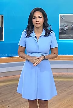 Laura’s blue collared short sleeve dress on Today