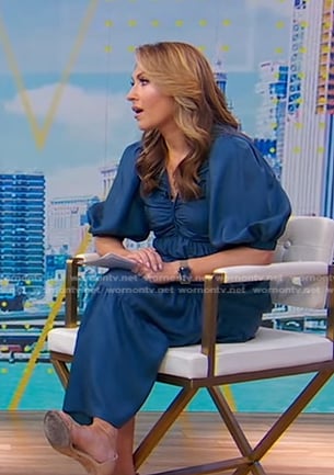 Lori’s blue puff sleeve dress on Good Morning America