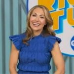 Lori’s blue pleated smocked top on Good Morning America