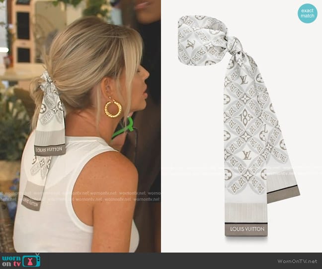 Louis Vuitton Since 1854 Bandeau Scarf worn by Caroline Stanbury (Caroline Stanbury) on The Real Housewives of Dubai