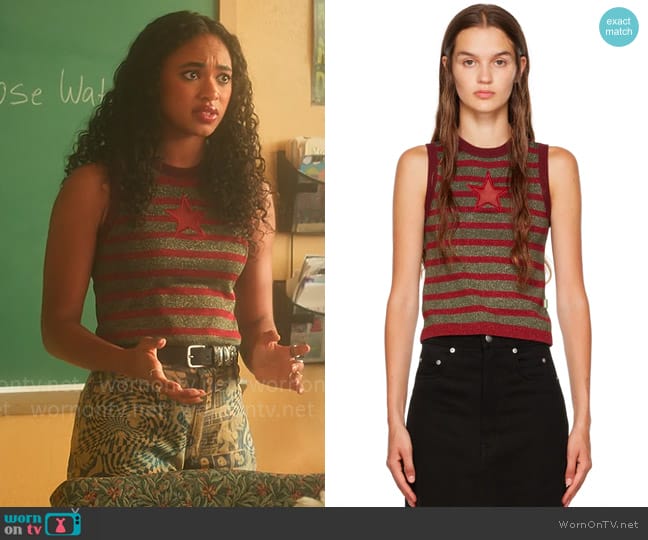 Marc Jacobs Heaven Stripey Star Tank Top worn by Tabitha 'Tabby' Hayworth (Chandler Kinney) on Pretty Little Liars Original Sin