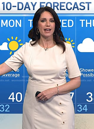Maria’s ivory button detail dress on Today