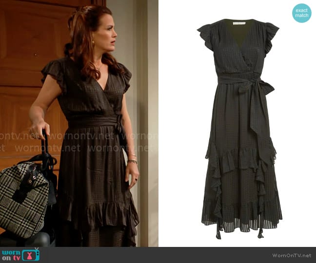 Marie Oliver Uma Dress in Army worn by Chelsea Lawson (Melissa Claire Egan) on The Young and the Restless