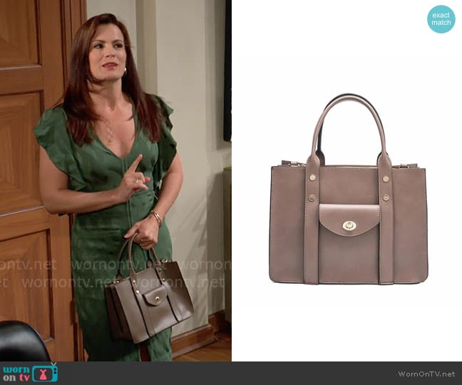 Melie Bianco Khloe Bag worn by Chelsea Lawson (Melissa Claire Egan) on The Young and the Restless