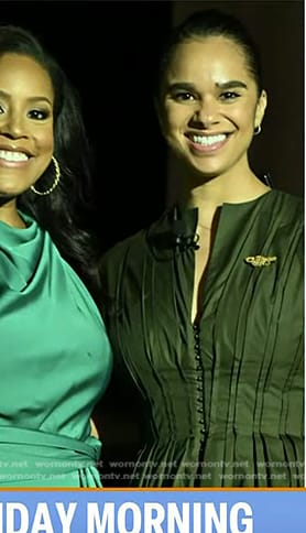 Misty Copeland’s green pintuck dress on Today