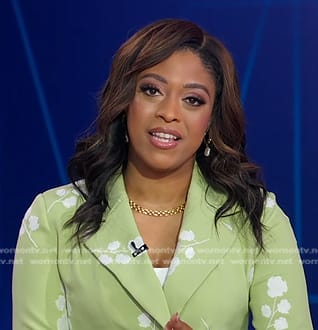 Morgan’s green floral blazer on Good Morning America
