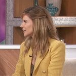 Natalie’s metallic yellow tweed blazer on The Talk