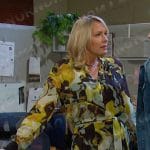 Nicole’s yellow abstract print dress on Days of our Lives