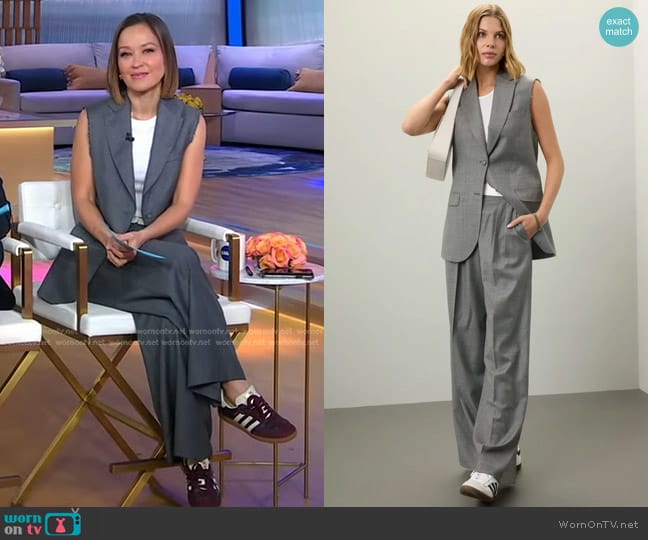 Officine Générale Giovanni Vest worn by Eva Pilgrim on Good Morning America