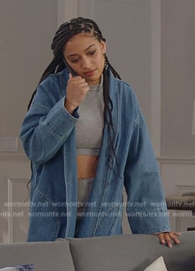 Olivia’s denim coat on All American