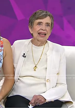 Pat Garner’s white cardigan jacket on Today