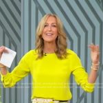 Lara’s navy floral print skirt on Good Morning America