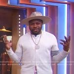 Questlove’s white mesh cardigan on Good Morning America