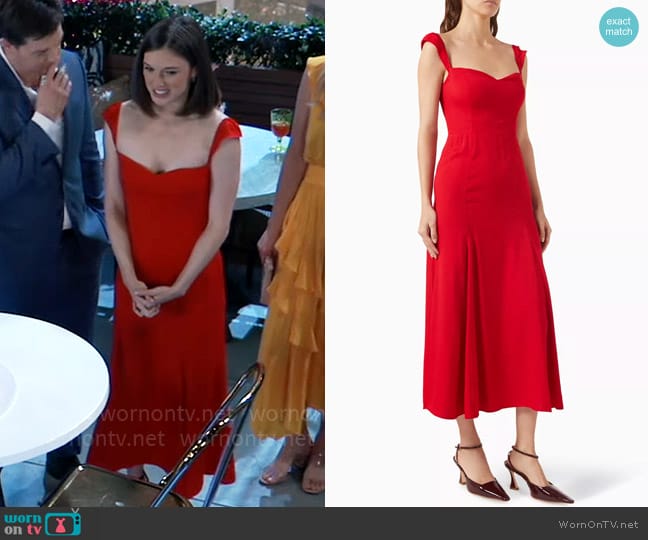 Reformation Bryson Dress worn by Willow Tait (Katelyn MacMullen) on General Hospital