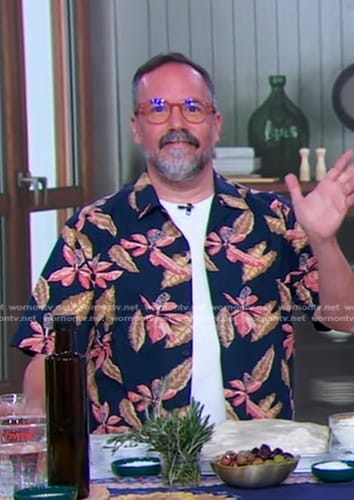 Renato Poliafito’s navy floral shirt on Today